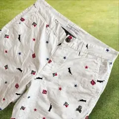 マークアンドロナ パンツ 総柄 L〜XL相当 白 ホワイト近年モデル