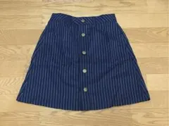 アズノゥアズピンキー ストライプ スカート ネイビー お値下げしました。