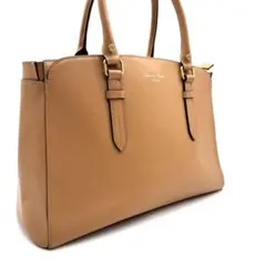 Samantha Thavasa Deluxe ベージュ レザー ハンドバッグのサムネイル