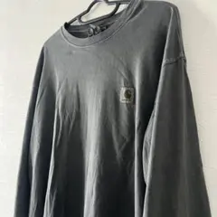 carhartt wip ピグメント加工　ロンT フェードブラック　XL