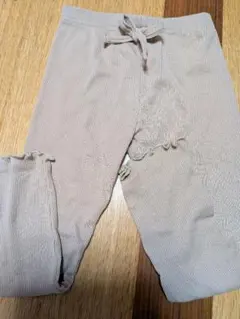 EASTBOY　ベージュ リブ編み レギンス 　100㌢