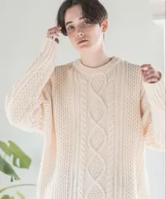 【RAGEBLUE】美品ケーブルニットクルー元値¥6,490