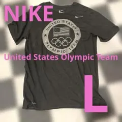 美品×NIKE チームUSA 五輪Tシャツ 霜降りグレー　Lサイズ