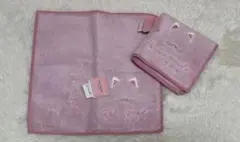 【タグ付未使用】kate spade 猫耳ハンカチ ピンク　2枚セット