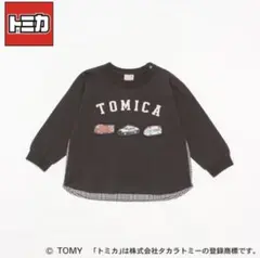 petit main【TOMICA】後布帛長袖Tシャツ