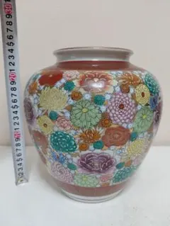 未使用級✨九谷焼 花詰 花瓶 フラワーベース 星昭 金箔 - メルカリ