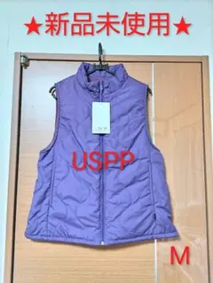 【新品未使用　USPP】 キルティングベスト 防寒　防風　裏フリース　軽量　M