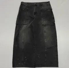 00s y2k ブラック ウォッシュ レイバーパンツ 極太 フェアリーグランジ