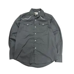 ウエスタンシャツ　無地　ロカビリー　ブラック　ヴィンテージ　古着8BS1