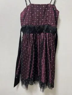 結婚式　お呼ばれ　ワンピース　ワインレッド