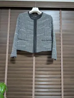 美品　ノーカラージャケット　LLサイズ　卒業式　入学式　内ポケット