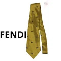 FENDI ネクタイ イエロー FFロゴ 総柄のサムネイル