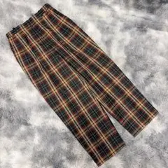 DAKS ダックス （L）パンツ スラックス ゴルフ チェック柄 毛100%
