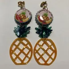 イヤリング　レトロ　パイナップル