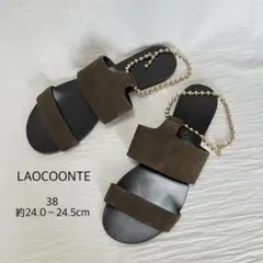 【美品】ラオコンテ LAOCOONTE ボールチェーン フラットサンダル 38のサムネイル