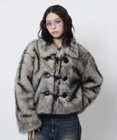 SPIRALGIRL ファーダッフルショートコート