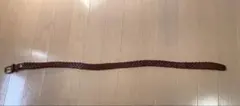 レザーベルト　ブラウン　編み込みベルト　本革