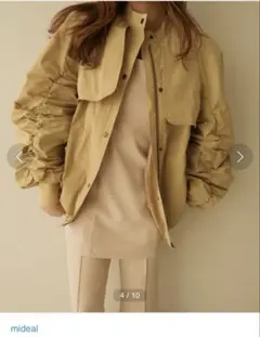 mideal スリーブギャザー ボリュームブルゾン