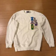 XLARGE ホワイト　トレーナー　Lサイズ