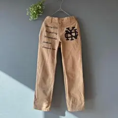 トミー［M］上品カジュアル◎存在感◎ビッグロゴプリント◎裾ロールアップ◎チノパン