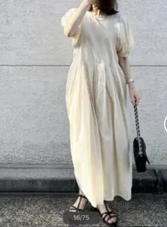 Audrey and John Wad インド綿ギャザーパフスリーブワンピース②
