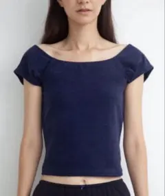 draw drawers Leotard Pile T-shirts ネイビーのサムネイル