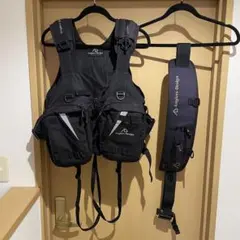 앵글러 디자인 게이밍 베스트 허리 지지대 벨트 세트