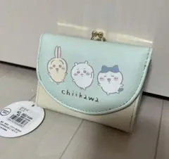 【新品】 ちいかわ 三つ折財布 がま口 財布 ミントグリーン