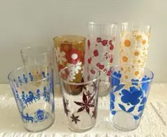 アデリア　グラス　7個セット　昭和レトロ　まとめ売り