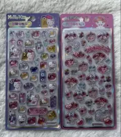 【正規品】日本未発売！マイメロ　ハローキティ　ボンボンドロップシール　2枚セット