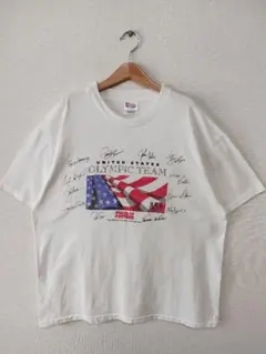352 90s USA古着 アトランタオリンピック シングルステッチ Tシャツ
