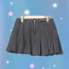 【美品】EVRIS ミニ丈 プリーツスカート グレーのサムネイル