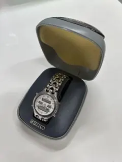 美品 セイコー 懐中時計 6F24-9000 稼働 クオーツ ムーンフェイズ 箱