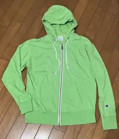 Champion ジップアップパーカー ライトグリーン M