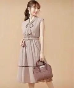【新品•未使用】JILL by JILLSTUART｜ボウタイ付きワンピースのサムネイル