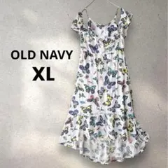 OLD NAVY 【XL】蝶プリント ノースリーブワンピースのサムネイル