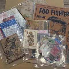 お得パック⑤ヴィンテージ デザインペーパー コラージュ素材 チケット