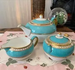 WEDGEWOOD ユーランダー ターコイズブルー5客セット デザート皿5枚
