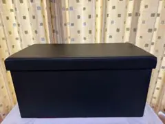 サンワダイレクト　収納ベンチ　PUレザー　ブラック　150-SNCBOX14BK