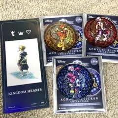4点セット　キングダム ハーツ　アクリルステッカー　ソラ　ミッキー　リク
