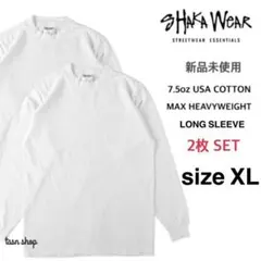 【シャカウェア】新品 マックスヘビーウェイト 無地 長袖Tシャツ 白 XL 2枚