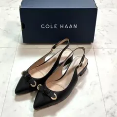 COLE HAAN コールハーン メンロ― スキマー パンプス フラット 黒のサムネイル