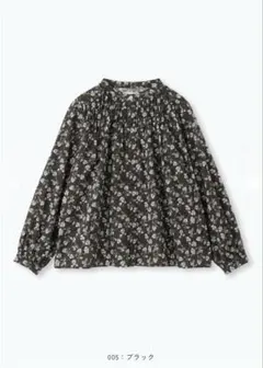 UNITED ARROWS フラワージャガード シアー ブルゾン ブラウス 花柄