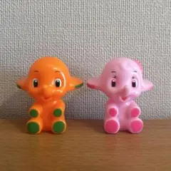 サトちゃん&サトコちゃん ソフビ指人形２体セット 高さ５センチ 非売品