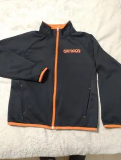 OUTDOOR PRODUCTS フルジップジャケット 150cm 黒/オレンジ