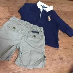 Ralph Lauren☆値下げ！80㎝お出かけに♪長袖ポロ&チノセットで♪