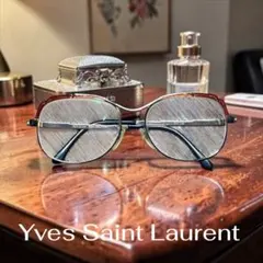 Yves Saint Laurent イブサンローランゴールドオーバルメガネ