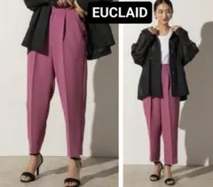 EUCLAIDエウクレイド　ダブルクロステーパードパンツ36　ピンク　完売商品
