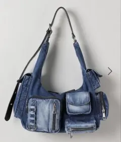 【新品】ジーナシス マルチポケットデニムワンショルダー