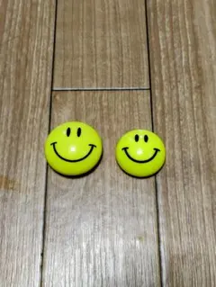 スマイリーフェイスデコレーションパーツ2個セット マグネット☆